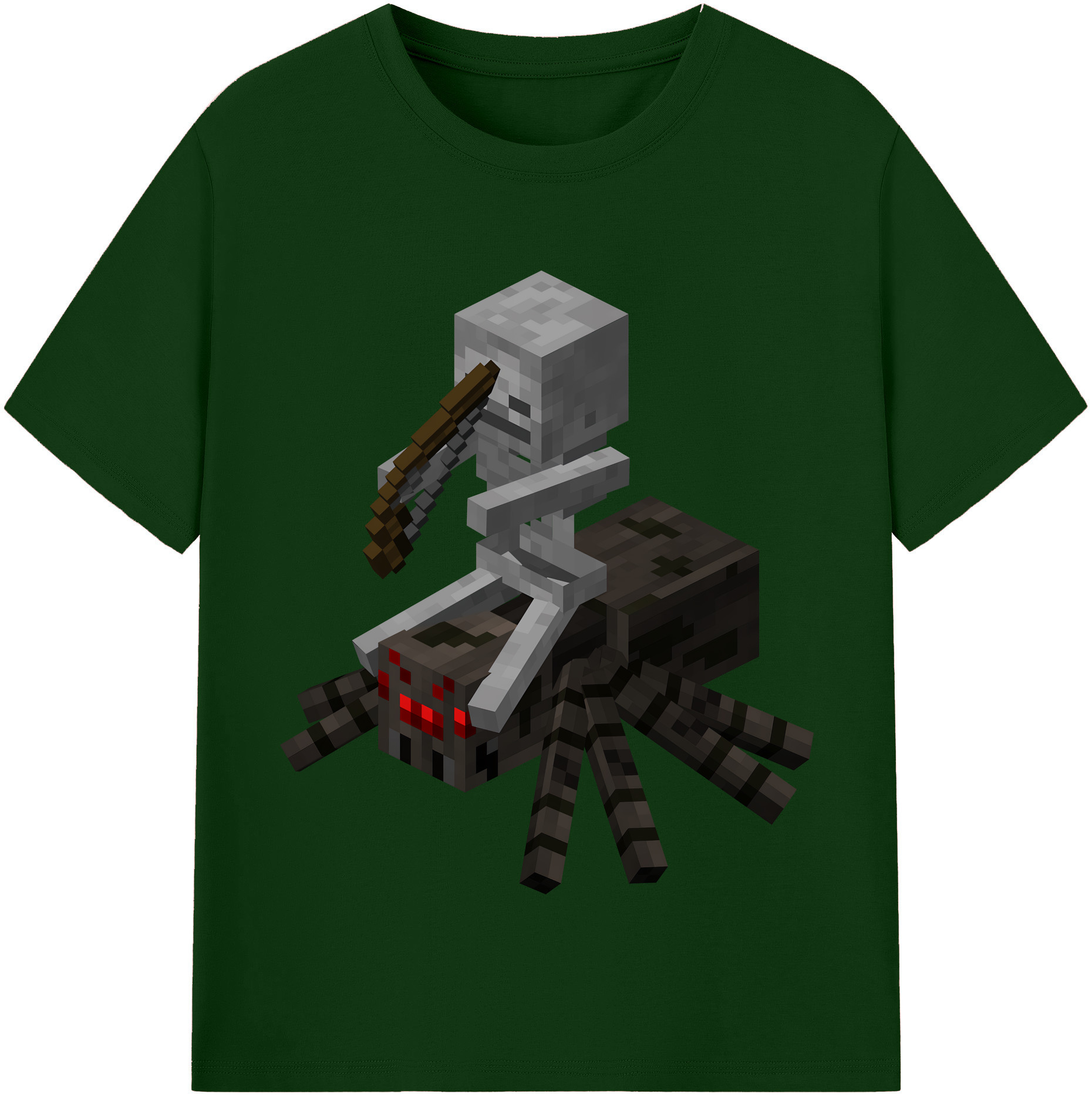 （画像用） マインクラフト ブロックの世界 Minecraft MC Block world 綿100％半袖Tシャツ（フロントプリント）